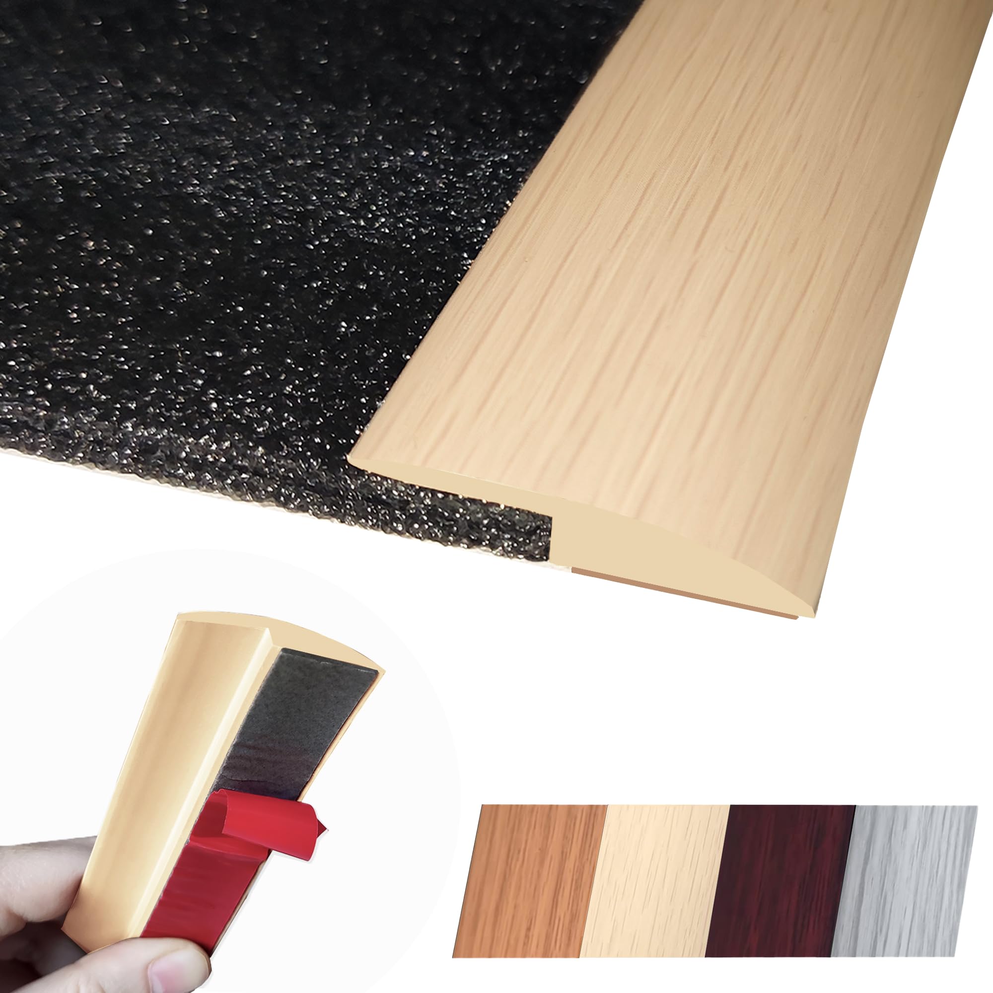 1/5 inch Height Floor Transition Strip, Self