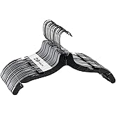 Donext Plastic Hangers with 360 Swivel Metal Hook, Heavy Duty Clothes Hangers, Durable Closet Hangers for Shirt, Coat and Dress (20 Pack, Black)