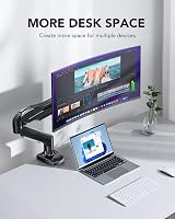HUANUO Single Monitor Arm Desk Mount 13–32 in VESA 75x75/100x100 19.8 lb view 5