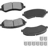 cciyu D856A Brake Pads w/Hardware Front Disc Brake Pad Set | Fit For Chrysler For Town &amp; Country,For Voyager,For Dodge For Caravan,For Grand Caravan,For Jeep For Liberty