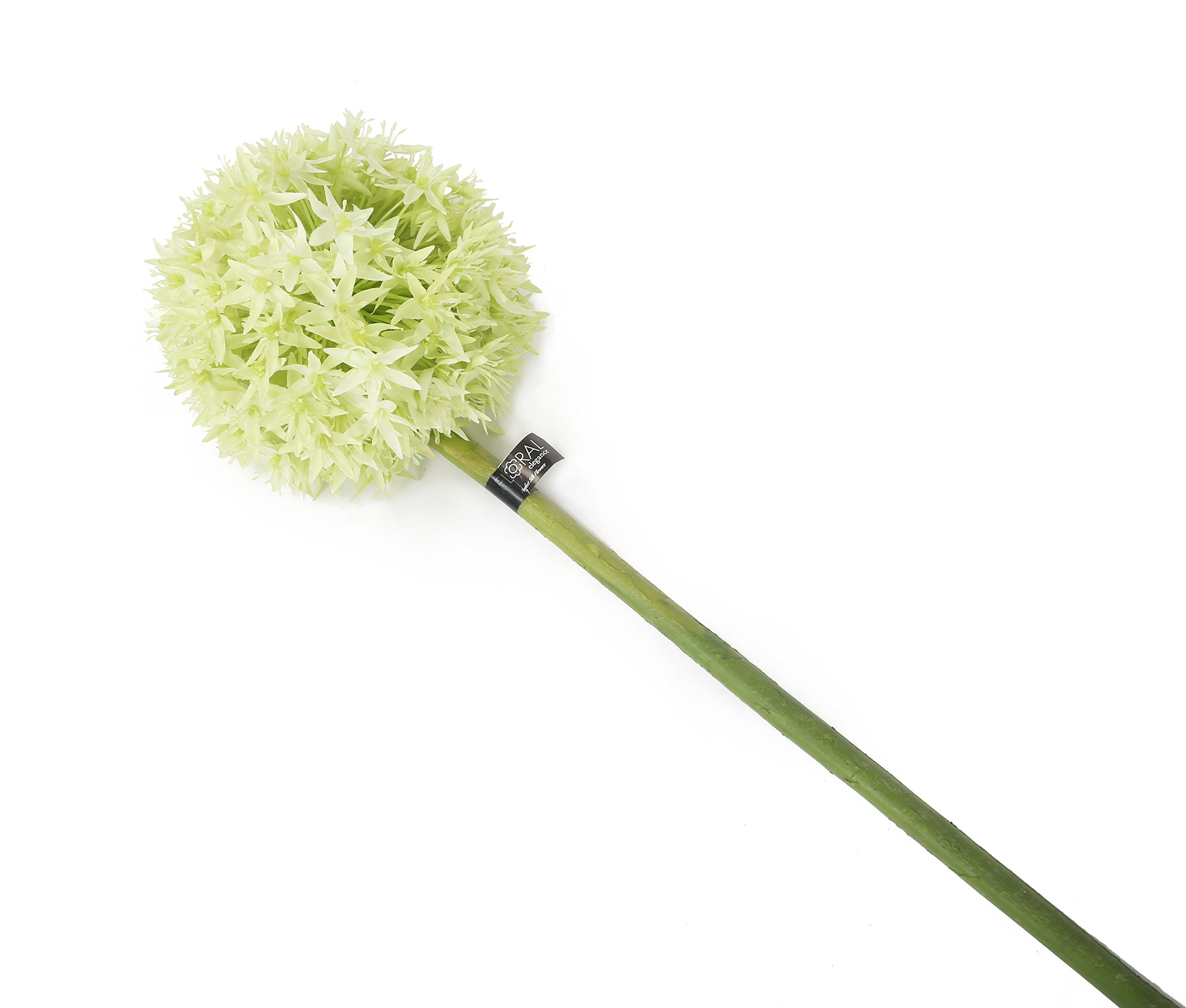 Floral Elegance Artificial 89cm Single Stem Green Allium Flower