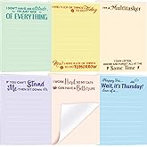Fancy Land Funny Notepads with Sayings Funny Notepads for Coworkers Sarcastic To Do List for Work Holiday Coworker Colleague Adults Gift Favors 6Pcs
