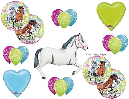 Amazon Com Charming Horses Cowgirl Birthday Party Balloons