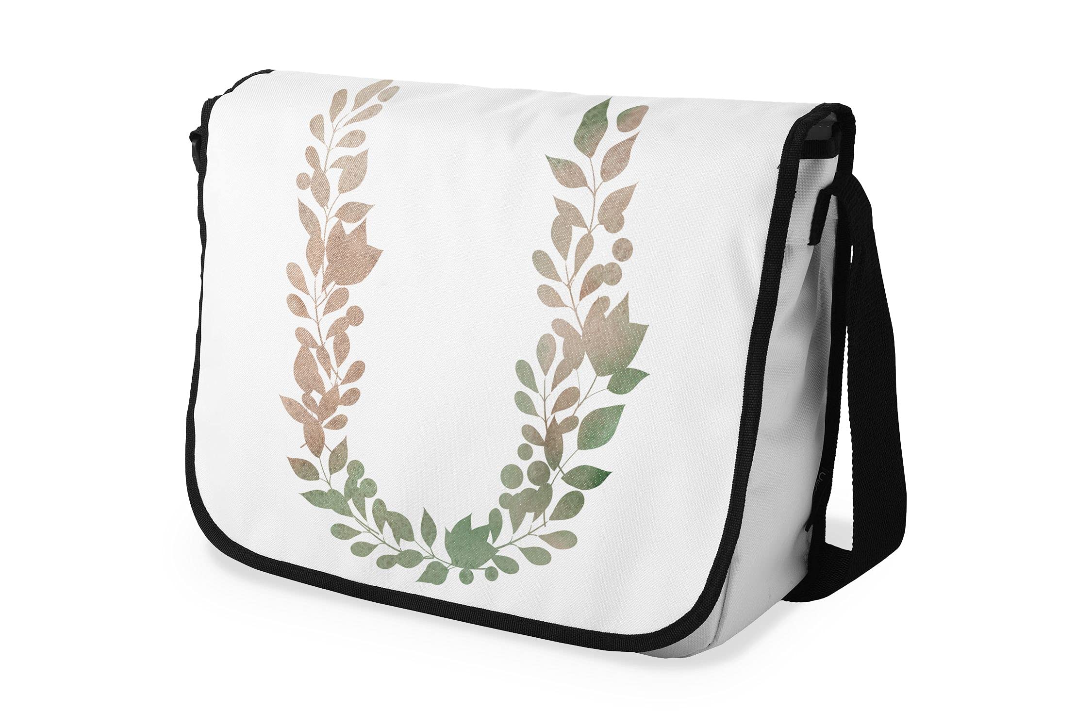 Bonamaison Digitally Printed Messenger School Bag with Black Strap for Students, Cross Body Bag, Courier Bag, Shoulder Bag for School, Back to School, Size: 29x36 Cm