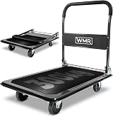 WMR Heavy-Duty Alloy Steel Platform Trolley 300kg Foldable Wheels