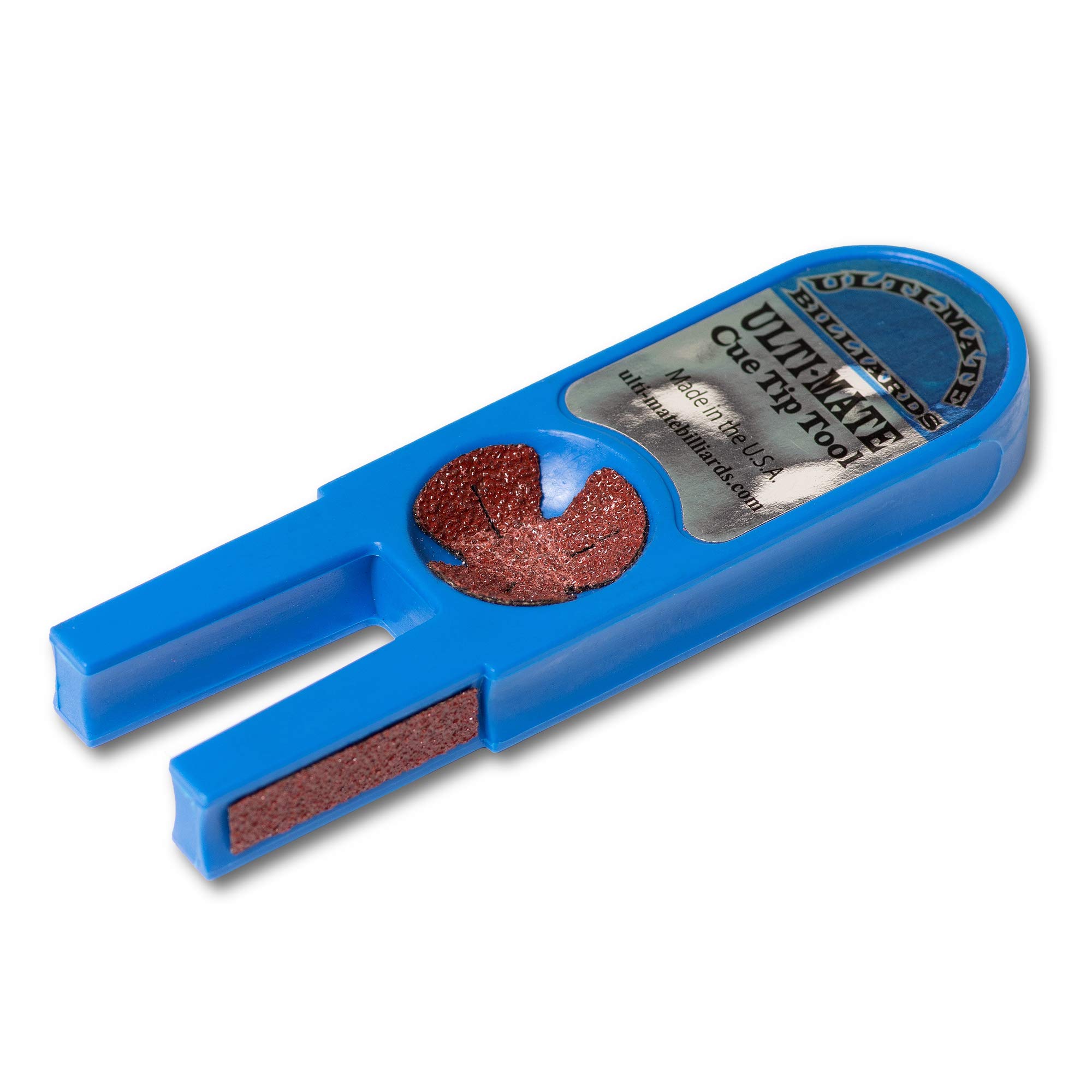 ULTI-MATE Pool Billiard Cue TIP TOOL 5 in 1 Trimmer Burnisher Shaper Tapper Conditioner - CHOOSE YOUR COLOR (Blue)