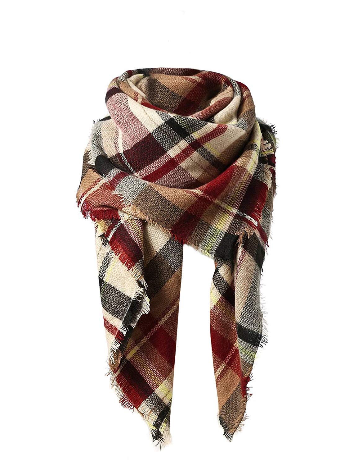 Century Star Thick Tartan Scarf Oversized Blanket Soft Warm Shawl Classic Plaid For Women Century Star Thick Tartan Scarf Oversized Blanket Soft Warm Shawl Classic Plaid For Women