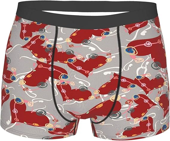 Qizxim stripes print lovers panties couple panties men boxers women Amazon.com: Men'S Boxer Briefs Happy Valentine'S Day Unique Red Love