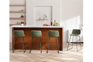 HeuGah Counter Height Bar Stools Set of 4, Counter Stools with Backs, Modern Bar Stools for Kitchen Island, Bar Stools 26 Inch Seat Height