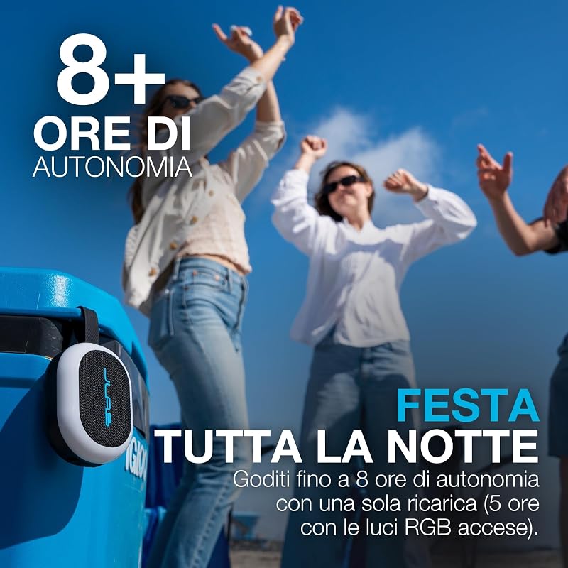 Pop Party Cassa Bluetooth Ultra-Portatile - 8+ ore, Mora