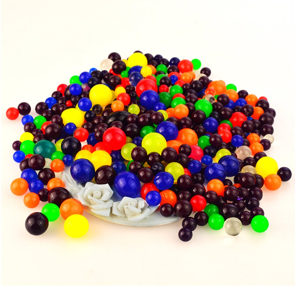 cnomg 300pcs Large Water Gel Beads, Water Beads Water Jelly Pearls Rainbow Mix for Kids Playing, Wedding Home Decoration, Plants Vase Filler