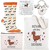 HIGHTERTON Dog Gifts for Women - 5Pcs Gift Set for German Shepherd/Golden Retriever/French Bulldog/Dachshund Lover Pet Mom