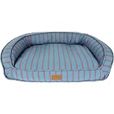 Harry Barker Striped Pillow and Lounger Dog BEDS, Striped Lounger Bed - Medium