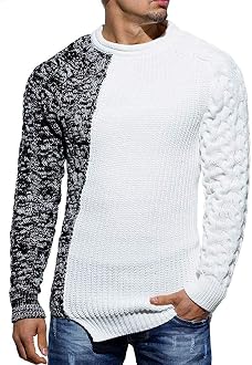 Ribbed Knitted Pullover Sweater 
