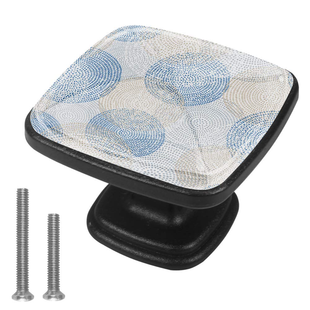 Möbelknöpfe für Küchenschränke, Kreis, blau, braun, Schreibtischknöpfe