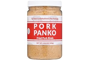 AZEKO Pork Panko - 0 Carb Pork Rind Bread Crumbs - Keto and Paleo Friendly, Naturally Gluten-Free and Carb-Free (12oz Jar)!