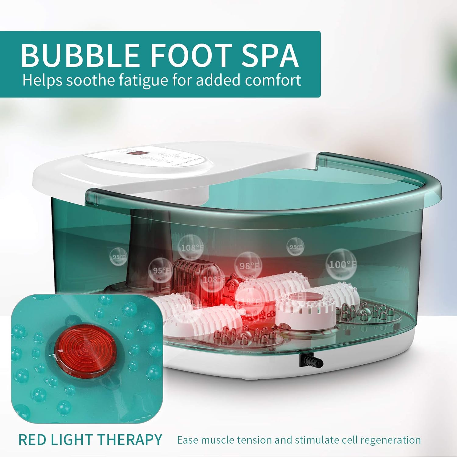 Foot Spa and Massager, Turejo Foot Spa for Home Use, Foot Massager Bath