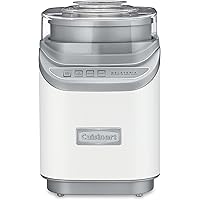 Cuisinart ICE-60WP1 2-Quart Cool Creations Ice Cream, Frozen Yogurt, Gelato and Sorbet Maker, LCD Screen with Countdown Timer