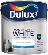 Dulux Matt Emulsion Paint Walls Ceilings Pure Brilliant White 2.5L view 2