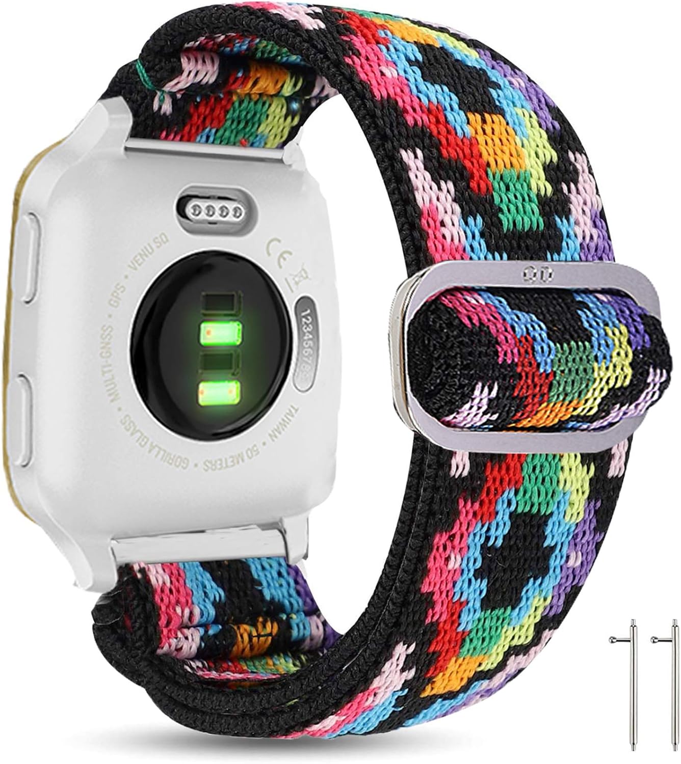 Compatible for Garmin Venu SQ Bands, LvBu Adjustable Nylon Elastic