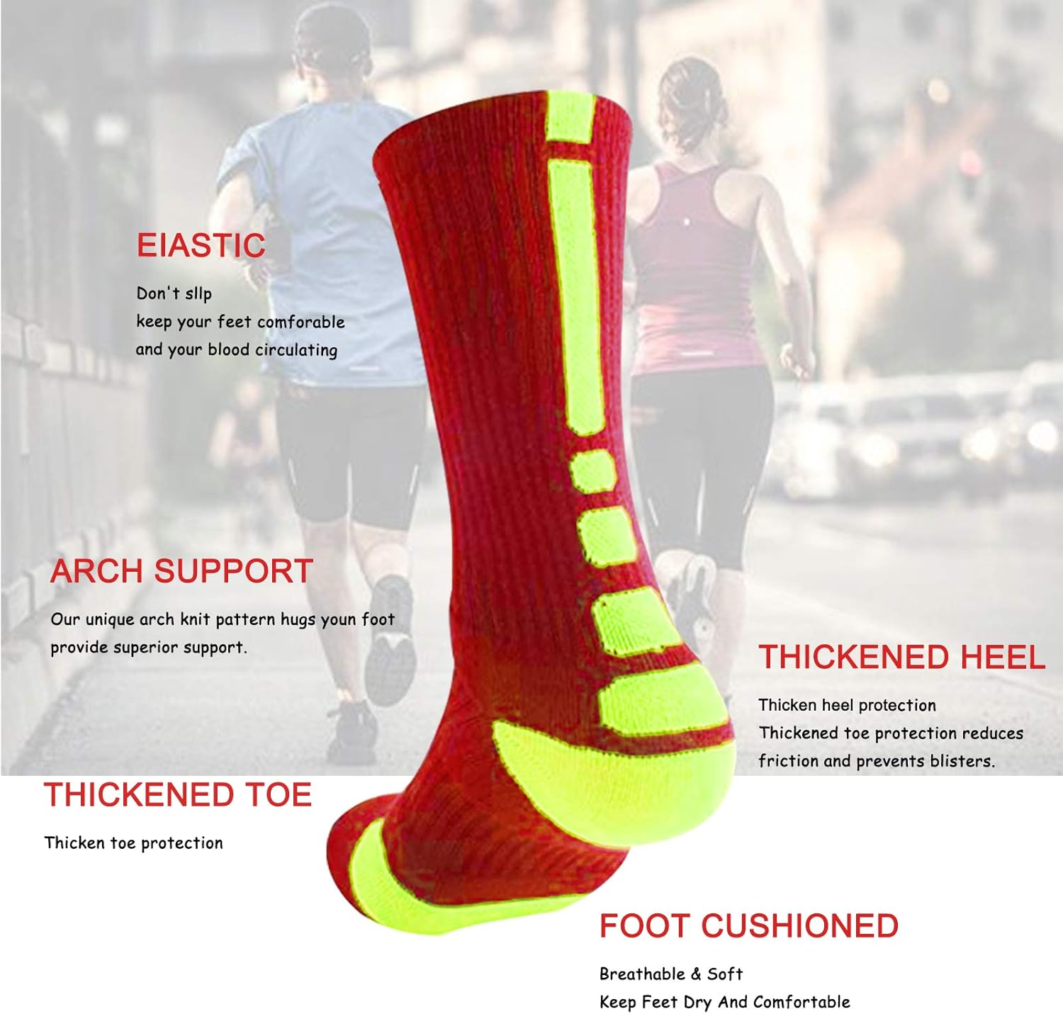 Men's Basketball Sock 4Pack Cushion Athletic Long Sports Outdoor Socks Compression Socks: Clothing