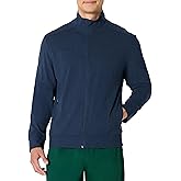 Amazon Essentials Men's Athletic Soft Performance Lightweight Zip Up Gym Workout Jacket, Space Dye