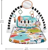 Fisher-Price Glow and Grow Kick & Play Piano Gym Blue Newborn to Toddler view 3