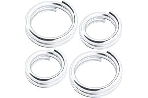HINZIC 4pcs 925 Sterling Silver Split Jump Ring, 4mm/5mm Small Necklace Jewelry Clasp, Open Connector Closures for Key Rings Bracelet Earring Charm- Silver