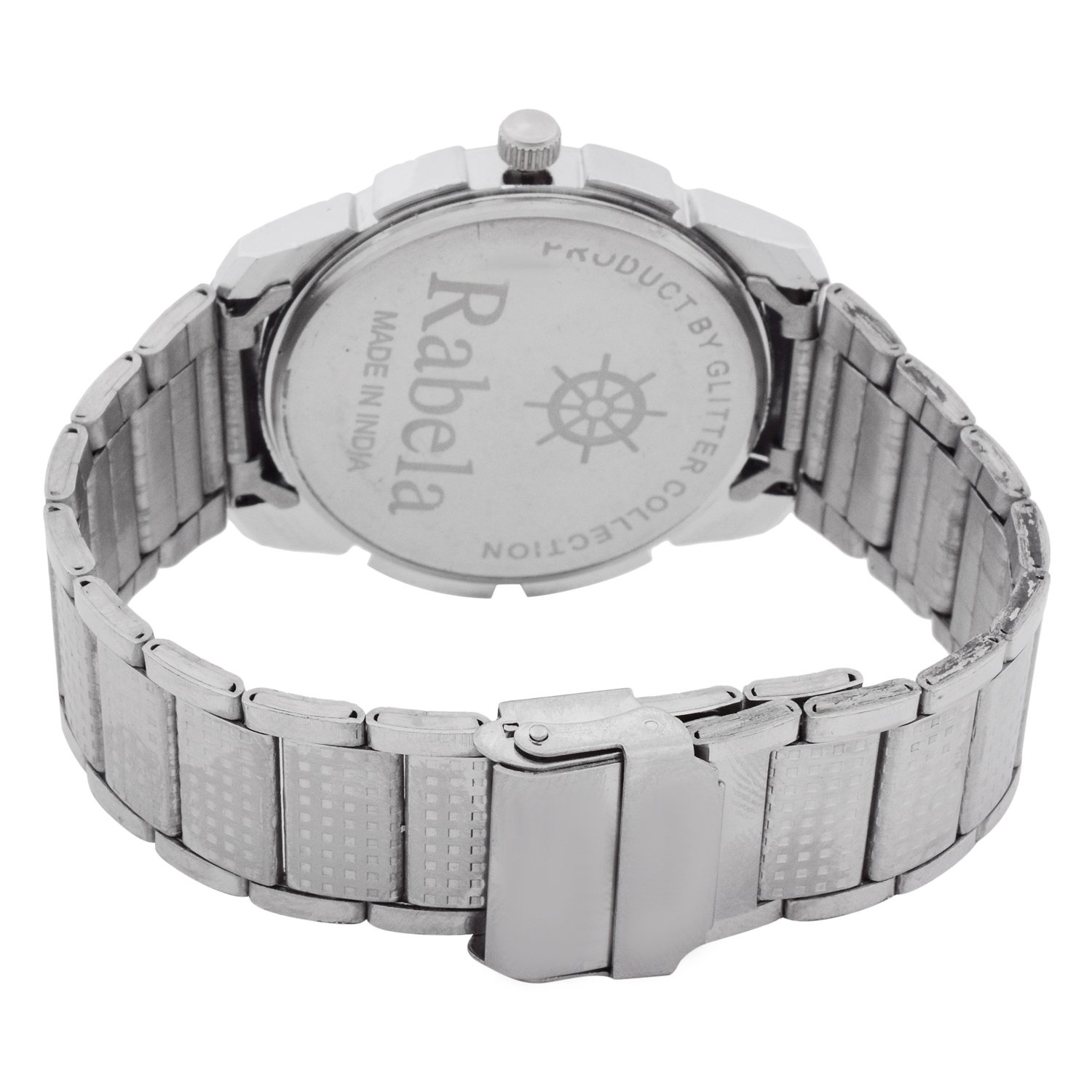 rabela men's combo pack of wallet and watch analog steeliness steel strap rw-631