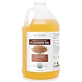velona USDA Organic Flaxseed Oil - 64 fl oz, Cold Pressed, Unrefined | Virgin Unrefined Oil for Body, Face, Skin Care &amp; Cooking