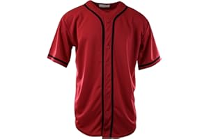 ChoiceApparel Mens Plain Solid Color Baseball Jersey