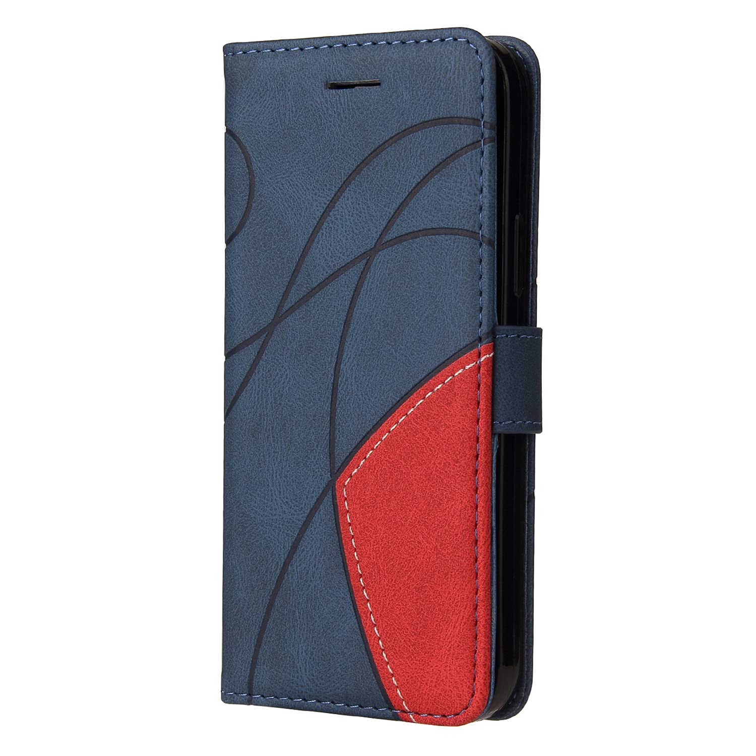 Wuhaizher for Google Pixel 9 Case/Google Pixel 9 Pro Case Geometric Shockproof Wallet Case Leather with Card Slots Folding Stand Magnetic Scratchproof Protect Flip Phone Cover, Blue