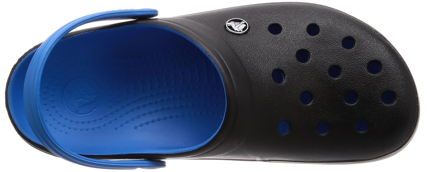 crocs unisex adult crocband carbon graphic clogss blue
