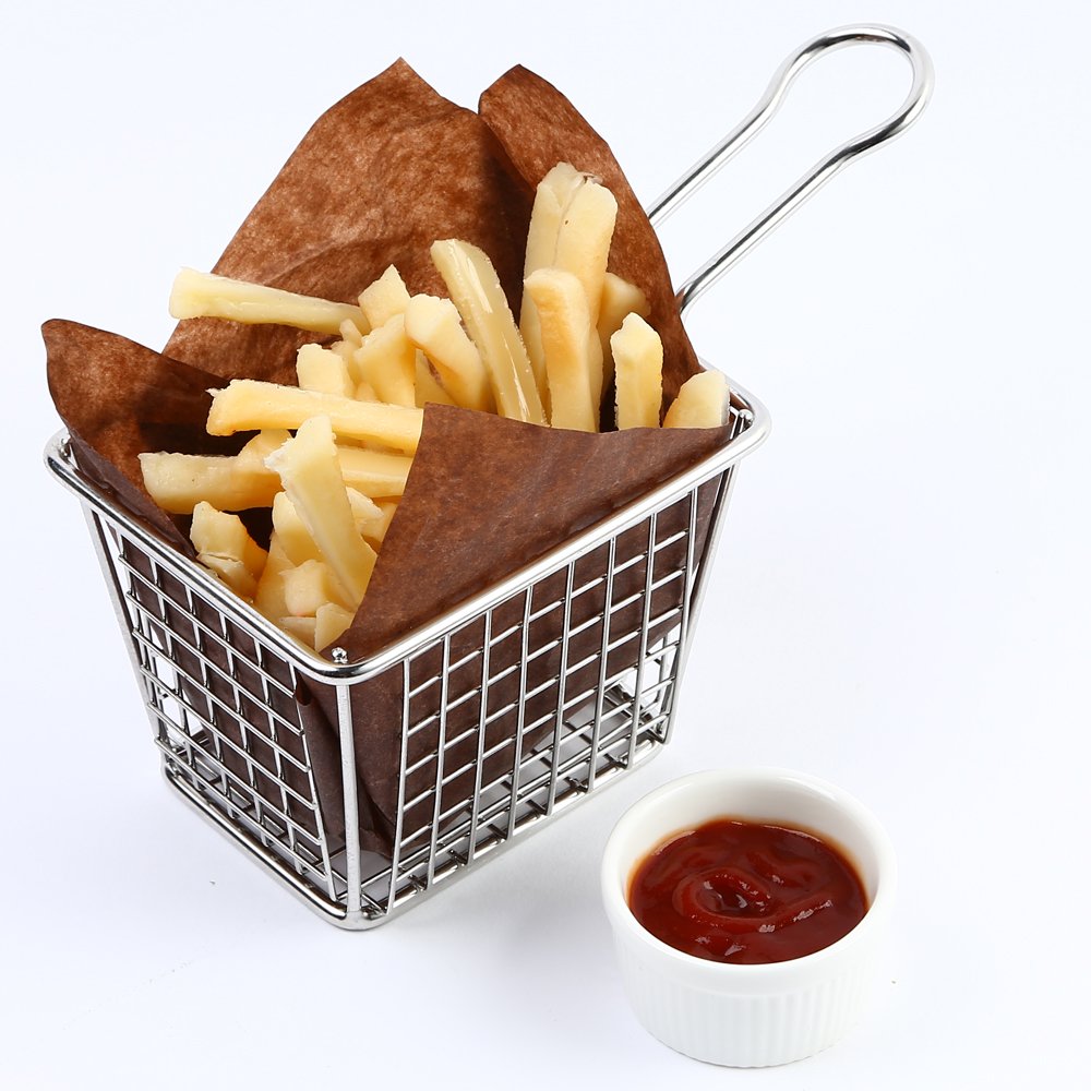 Wire French Fry Basket,Mini Food Serving Basket,Stainless steel Chips
