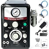 GEMKIT Pneumatic Jewelry Engraving Machine, 400-8000 RPM Adjustable Speed, Dual Engraving Heads, Precision Engraver for Gold, Silver, Copper &amp; Stainless Steel, Jewelry Making Tool HH-G01