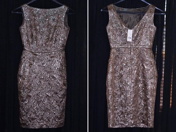 Gold Evening/Cocktail Dress (Petite: Size 0/XXS) at Amazon Womenâs Clothing store