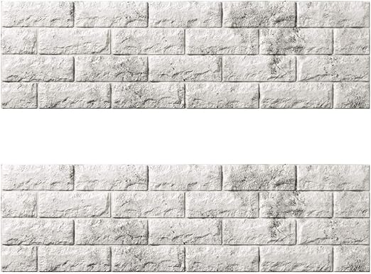 Amazon Dream Sticker クッションシート フォームブリック レンガ 壁紙リフォーム 立体シール 簡単diy グレー 99cm 29cm 2枚セット ウォールステッカー オンライン通販