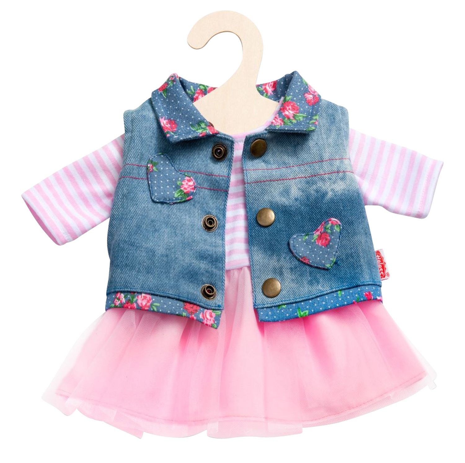 Heless 1550Heless Lace Dress with Denim Vest for Small Doll