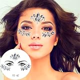 luoshaPUCY Festival Face Gems 3 Pcs Crystal Rhinestone Eyes Body Tattoo Sticker view 3
