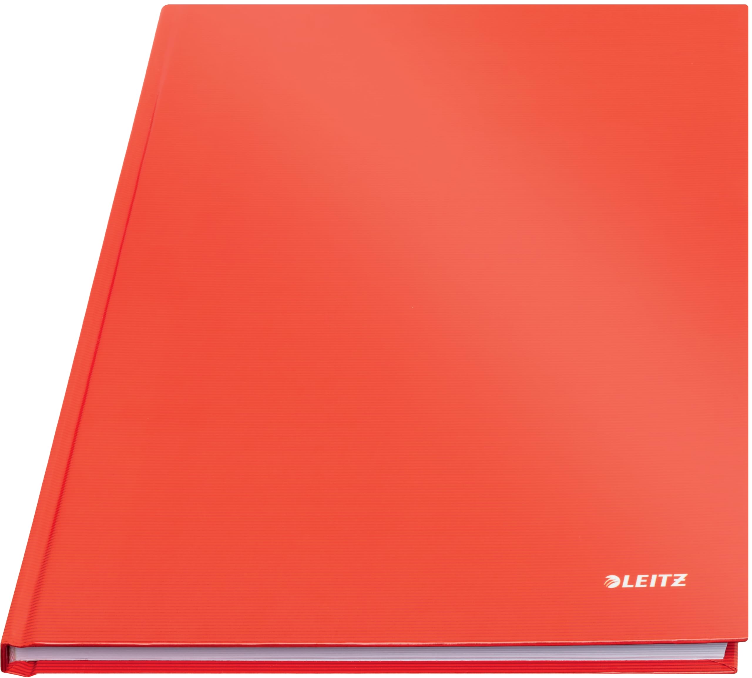 Leitz A4 Lined Notebook, 160 Pages, 80 Sheets of FSC Certified 80 g/m² Paper, Sturdy, Scratch-Resistant Hardcover, For Office, School or as a Diary, Solid Series, Light Red, 46650020
