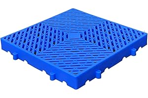 LIANGJUN-PALLETS LIANGJUN Lightweight Plastic Pallets, Safety Storage Grid Pads, HDPE Non-Slip Firm for Supermarket Kitchen Warehouse Outdoor (Color : Blue-1pack, Size : 40x40x5cm)
