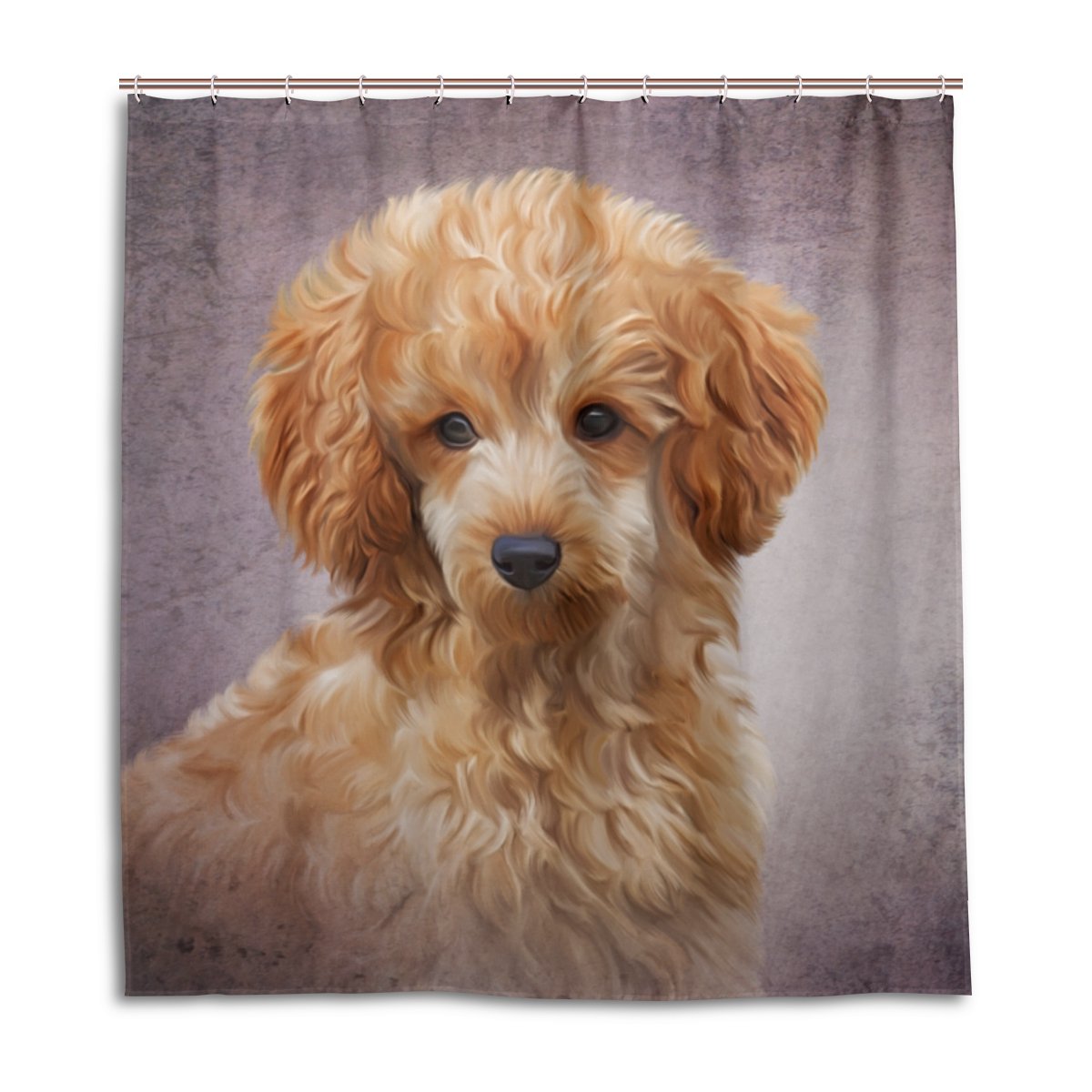 Amazon Com Alaza Toy Poodle Puppy Dog Vintage Shower Curtain 72 X