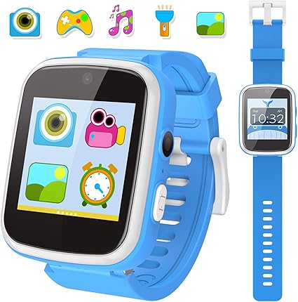 Amazon Co Jp Agptek 腕時計 子供スマートウォッチ プレイウォッチ キャラクター時計 男の子 タッチスクリーン 8gb内蔵 おもちゃ ゲーム 音楽再生 懐中電灯 撮影 デジカメ 写真 ゲーム 録音 カレンダー 目覚まし時計 歩数計 電卓機能 Usb充電 誕生日 卒業祝い 入園 入学
