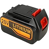 QNGLN New Upgraded 4.0Ah 20V Replacement for Black and Decker 20V Lithium Battery MAX LB20 LBX20 LBXR20 Compatible with Black and Decker 20V Battery Cordless Tools