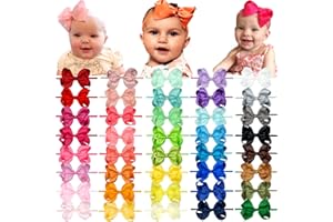 JOYOYO Baby Headbands 40 PCS Soft Head Bands Big 4.5" Hair Bows Nylon Headbands for Baby Girls Infants Toddlers Hair Accessories