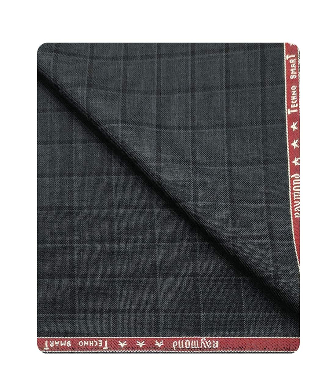 Buy Raymond Men's Wool Checks Unstitched Suiting Fabric (Dark Sea Green