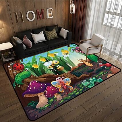 Amazon Com Kitchen Rugs Non Skid Washable Animal Decor Ladybug