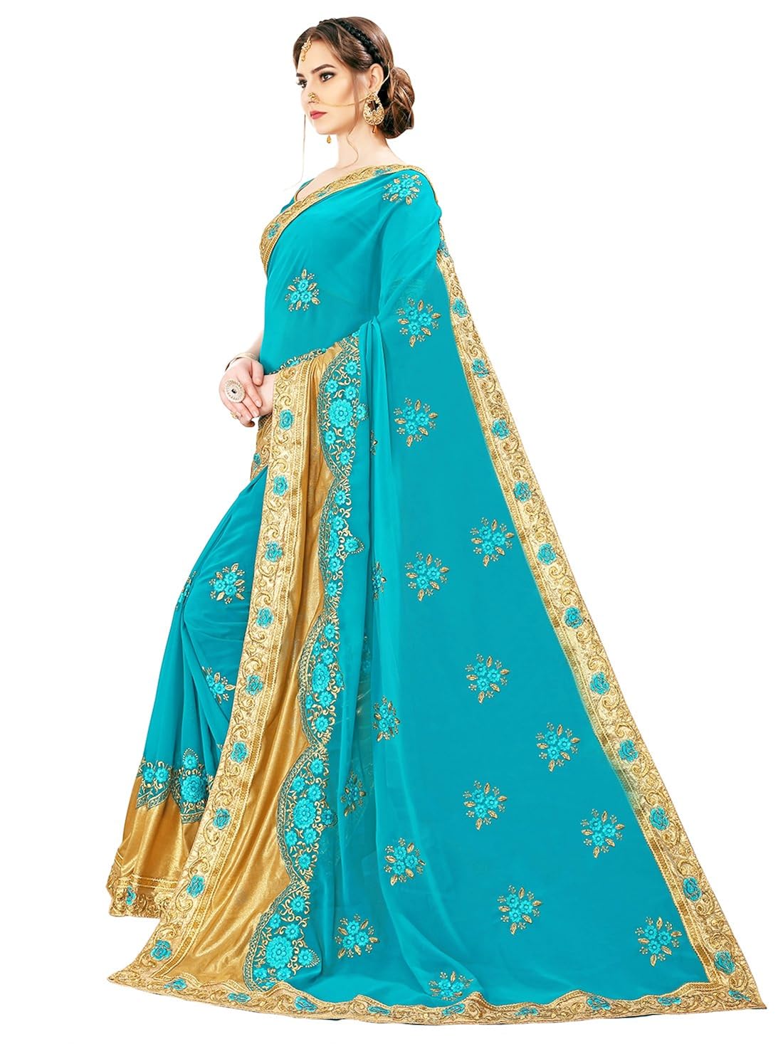 glory sarees women's georgette saree(panihari102)