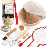 Joyyy Sourdough Starter Kit, Banneton Bread Proofing Basket, 8.5Inch Proofing Basket for Baking, Banneton Bread Baking Gift S