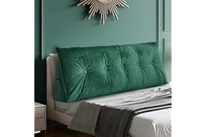 Gorilla Gadgets Large Reading Bed Rest Pillow - Triangular Headboard Wedge Pillows, Backrest Positioning Support, Extra Filling with Washable Velvet Cover